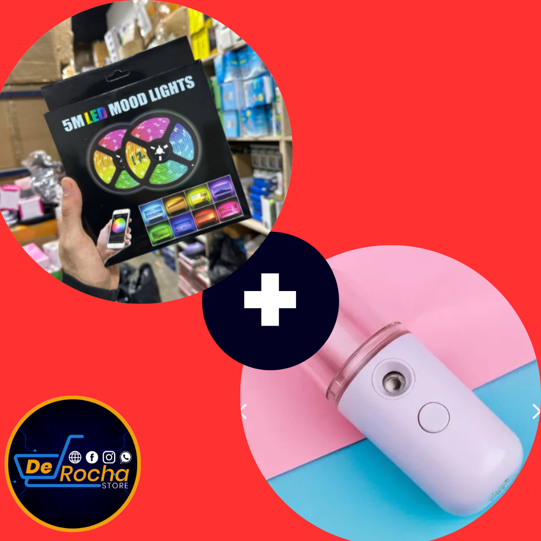 combo humificador porta+luces led 5m